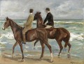 Horseman on the beach to the left Max Liebermann German Impressionism